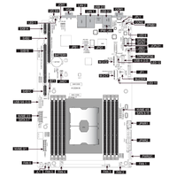 MBD-H12SSW-NT Motherboard Server WIO Proprietary dengan Soket AMD Tunggal SP3, Mendukung DDR4