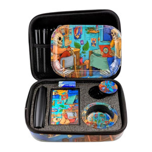 Smoke Shop Venta al por mayor 6 en Kit Cenicero Amoladora Juego de bandeja rodante para moler tabaco conveniente Accesorios para fumar - Product Image 5