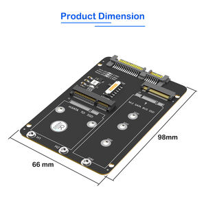 2 in1 NGFF chiave B + <span class=keywords><strong>M</strong></span> per SATA SSD MSATA adattatore per SATA3.0 2.5 pollici per SATA sssd MSATA PCB materiale Stock per PC portatile Desktop - Product Image 4