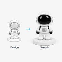 Figurine PVC d'astronaute de conception personnalisée, jouet en vinyle de cosmonaute de science-fiction, mini-statue d'astronaute