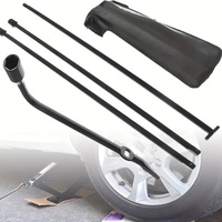 Livraison rapide Kit d'outils de réparation de pneu de secours Nissan Ensemble de 4 pièces en acier au carbone robuste noir pour l'entretien d'urgence de la voiture