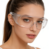 Lunettes de sécurité Wejump pour la construction, verres transparents, protection des yeux, anti-buée, monture en plastique pour travaux en extérieur