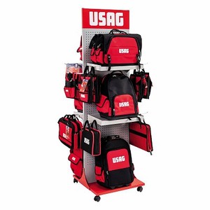 Usag Display <b>Rack</b> 5 Layer Metal Portable With Wheels Black Usag 007 T29 - Product Image 1