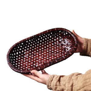 Handmade Woven <b>Bamboo</b> <b>Basket</b> Rectangle Living Room Storage Food Container <b>Bamboo</b> Material - Product Image 5