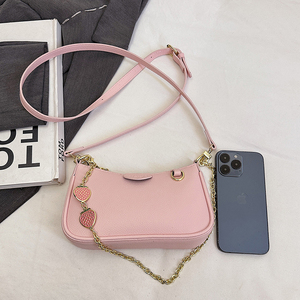 Bolso Bandolera de Moda para Mujer, Diseño 2025, Decoración de Cadena, Material PU Resistente, Cierre de Cremallera, Correa Ajustable Modelo 2354 - Product Image 3