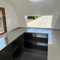 Remorque alimentaire Dream Fly FN-190WHL entièrement personnalisée, intérieur en fibre de verre, construction en acier, design à 3 roues, 110V/220V/240V
