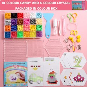 Kit de Manualidades con Cuentas Mágicas de Agua, Cuentas Coloridas sin Planchado con Plantillas, Juguete Educativo para la Creatividad y Manualidades de los Niños - Product Image 3