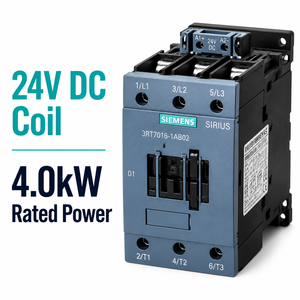 3RT7016-1AB02 ซีเมนส์ SIRIUS คอนแทคเตอร์ AC 24V 4kW 1NC รีเลย์แม่เหล็กควบคุมพลังงาน อุตสาหกรรมควบคุม 100% ของใหม่ - Product Image 1