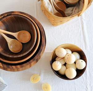 Set di Ciotole in Legno per Insalata e Zuppa a Prezzo Vantaggioso, Pratiche Ciotole per Mescolare per Cucina Domestica - Product Image 6