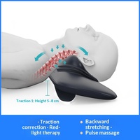 Appareil de massage cervical transfrontalier à lumière rouge, thérapie thermique, vibration et pétrissage ; Coussin de massage multifonctionnel pour usage domestique (à brancher)