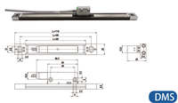 Capteur d'échelle magnétique Ditron DMS+DMA 50-6000mm IP67 1µm/5µm, encodeur pour outils de mesure de fraisage, tournage et rectification, sortie 5V TTL/RS42