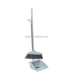 Hot Sale Wholesale Long Handle Broom And Dustpan Set Upright Microfiber Dust Pan Combo For Home For Kitchen