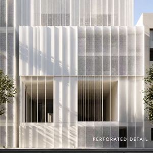 Revêtement en aluminium écologique à surface ondulée perforée, matériau économe en énergie pour la rénovation des bâtiments - Product Image 1