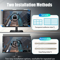 Filter Privasi Dua Sisi untuk Monitor Desktop 22" 16:10 Anti Mata-mata Anti Silau Anti Sidik Jari Film Layar Pemblokir Cahaya Biru