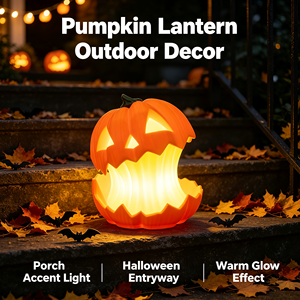 Linterna de Calabaza Mordida Impresa en 3D, Luz Nocturna LED de PLA, Decoración de Mesa para Halloween, Regalo Espeluznante para Fiestas - Product Image 3