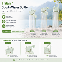 Bouteille d'eau sport 850 ml en Tritan Eastman sans BPA, personnalisable, anti-fuite, avec double ouverture, écologique, pour fêtes (OEM/ODM)