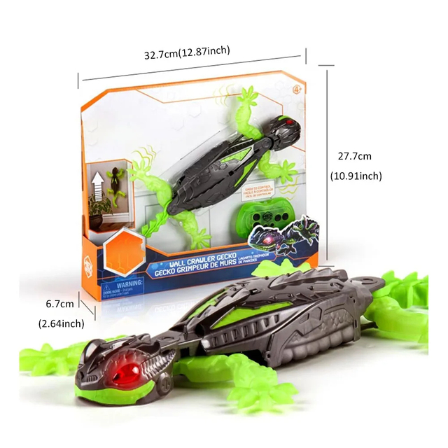 Intelligent Rechargeable Remote Control Gecko Crawler Robot Toy Electric Bionic Mechanical Climber Durable Plastic Wall Climbing