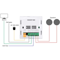 Amplificateur de voiture portable mini professionnel de haute qualité 20W en aluminium pour système de musique d'ambiance avec télécommande