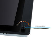 Monitor Sentuh Industri Kecerahan Tinggi 1000 Nits 21,5 Inci Tahan Sinar Matahari IP66 Layar PCAP HMI