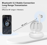 Auricolari da gioco TWS Bluetooth 5.3 ANC con cancellazione attiva del rumore, bassa latenza, bassi profondi, con microfono, Type-C per telefono