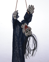 Décorations d'Halloween Fantômes Suspendus, Lot de 3, Fantômes Effrayants à Corps Long avec Robes Sanglantes et Mains de Squelette pour Fêtes Intérieures et Extérieures