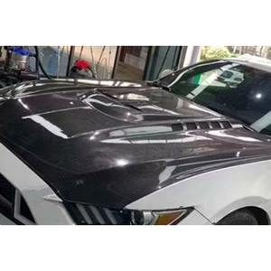 Cubierta de motor con apariencia de fibra de carbono real para Ford Mustang KT 2015-2022, kit de carrocería, accesorios para automóvil - Product Image 4