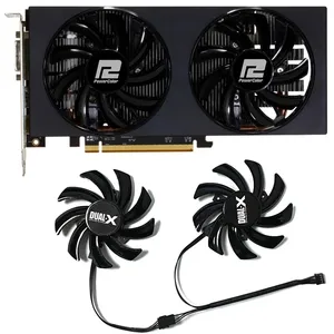 85 มม.FDC10H12S9-C 4pin RX 5500 XT Gpu Cooler สําหรับ Powercolor RX 5700 XT 5600XT RX590 580GM สีแดงมังกร Cooler