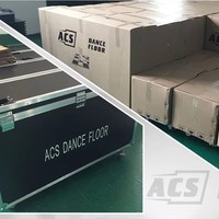 Piste de danse LED étoilée, éclairage de scène de mariage, location pour événements et fêtes, matériau acrylique, certifié CE, marque ANYCASE
