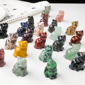 Factory Cheap Price Wholesale Natural <strong>Crystal</strong> Carvings Cat Figurine <strong>Crystal</strong> <strong>Animal</strong> for Home Decoration - Product Image 5