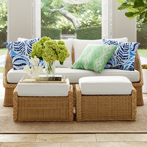 Meubles modernes en osier pour l'extérieur relaxants avec terrasse Ensemble de canapés de jardin en rotin PE à bord tressé - Product Image 2