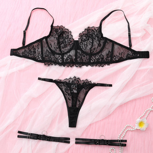 Set di Lingerie Erotica di Alta Qualità con Ferretto e Push-Up, con Stecche e Pizzo, Abbigliamento Intimo <span class=keywords><strong>Sexy</strong></span> ed Elegante per Donne - Product Image 6