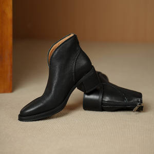 Bottines à talons épais, élégantes et polyvalentes, bottes fines mi-mollet pour l'automne et l'hiver - Product Image 2