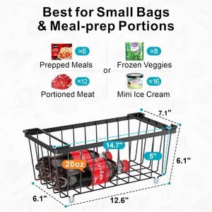 Panier de <span class=keywords><strong>rangement</strong></span> en métal moderne rectangulaire en maille de fer forgé <span class=keywords><strong>pour</strong></span> congélateur, paniers de <span class=keywords><strong>rangement</strong></span> en métal <span class=keywords><strong>pour</strong></span> la maison et la cuisine - Product Image 3