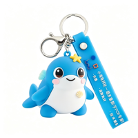 Porte-clés Anime 3D en PVC Souple, Logo Personnalisé en Acier Inoxydable, Couleur Écologique, Impression UV, Technique de Forme Libre, Durable, Promotionnel
