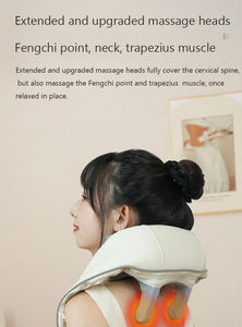 Jinboyang Electric Cordless 3D Rücken <span class=keywords><strong>massage</strong></span> gerät Neues beheiztes hand freies Deep Shiatsu-Gerät für Hals und Schulter - Product Image 4