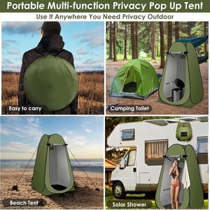 Kit de toilettes de <span class=keywords><strong>camping</strong></span> portable avec tente d'intimité escamotable, douche extérieure lavable et vestiaire - Product Image 3