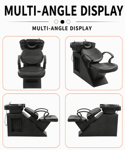 Fauteuil de lavage noir pour salon de coiffure, station de lavage de cheveux, mobilier de barbier - Product Image 6