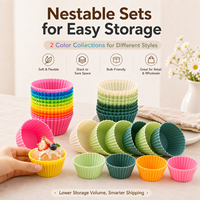 Moule à gâteau en silicone rond, moule à muffins, moule à cupcakes, ustensiles de cuisson pour la cuisine, fabricant d'ustensiles de cuisson, outils de décoration de gâteaux DIY
