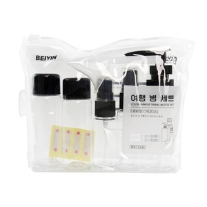 Beiyin – ensemble de bouteilles de maquillage de voyage, 5 pièces, conteneurs cosmétiques portables colorés pour les soins du visage et l'usage quotidien - Product Image 5