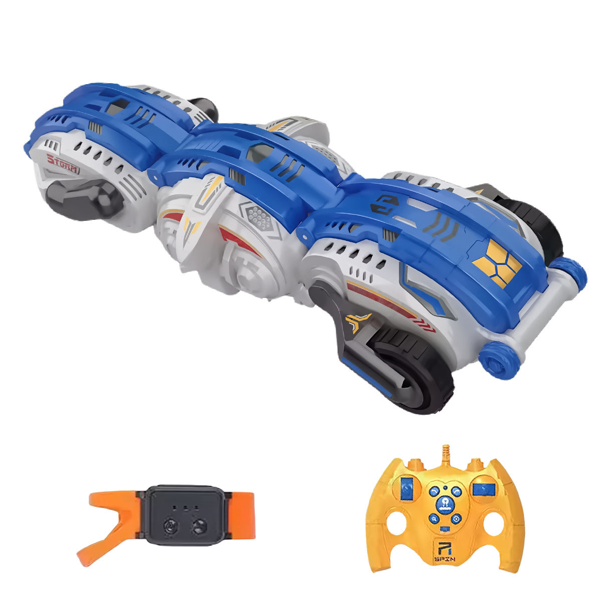 สีฟ้า (มือถือ + รีโมทคอนโทรลนาฬิกา)