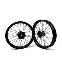 Nouvel ensemble de roues Supermoto de 17 pouces pour SX85 SX 85, moyeux CNC entièrement noirs, jantes 7050-T6, mini motard de course durable, marque SRJ