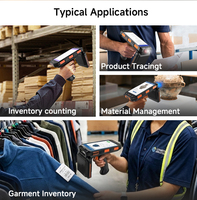 Lector y Grabador de Tarjetas RFID UHF de Largo Alcance, PDA con Android 13, 4G/WiFi, Octa-Core 2.0GHz, Batería de 8000mAh, Computadora de Mano en Stock