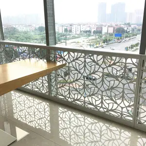 Outdoor Balcony Aluminum <strong>Metal</strong> <strong>Handrail</strong> Carved Design Aluminum <strong>Handrail</strong> - Product Image 1