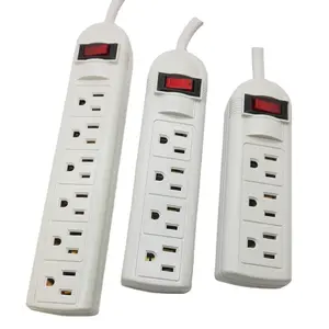 3-6 outlets charging metal power strip uS power socket with 6' cord
