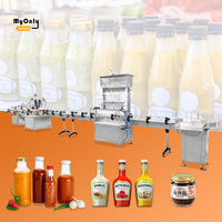 Machine de remplissage, de bouchage et d'étiquetage automatique 3 en 1 pour sauce chili en pâte, en bouteille de verre, modèle MY Monoblock