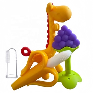 Bán hàng nóng 4-in-1 bé cảm giác mọc răng đồ chơi đặt cấp thực phẩm Silicone sơ sinh kẹo cao su cắn đồ chơi trẻ sơ sinh nhai Teether đồ chơi cho MOL - Product Image 3