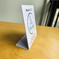Soporte de mesa NFC PVC personalizado para reseñas de Google código QR restaurante menú Instagram Facebook WhatsApp para LinkedIn RFID