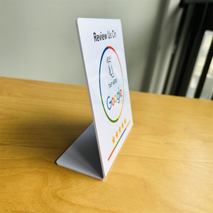 Présentoir de table NFC en PVC personnalisé pour les avis Google Code QR Menu Restaurant Instagram <span class=keywords><strong>Facebook</strong></span> <span class=keywords><strong>WhatsApp</strong></span> pour LinkedIn RFID - Product Image 6