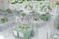 Chaise Chiavari transparente en acrylique pour événements, idéale pour la location en gros, banquets d'hôtel et mariages (modèle Napoléon)