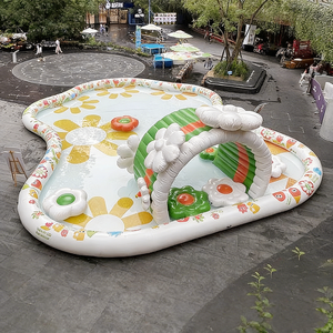 Piscine gonflable pour enfants en forme de fleur, nouvelle conception, piscine extérieure, activités parent-enfant, parc aquatique, jeu - Product Image 1